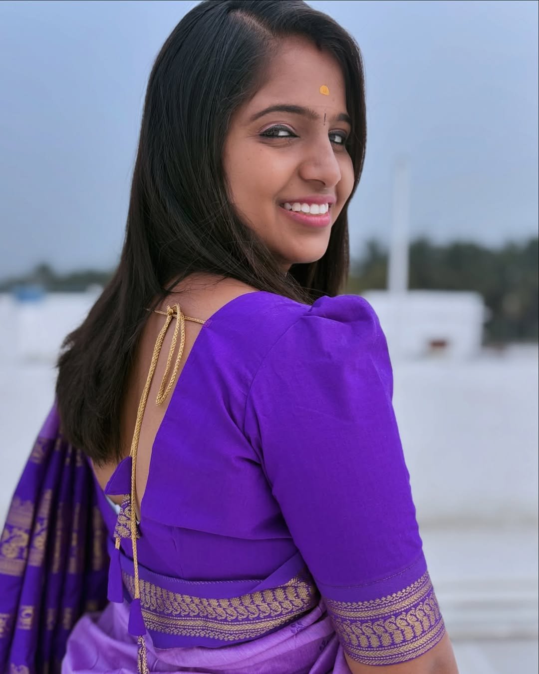 Lavendar kalyani cotton saree