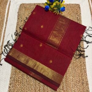 Red nayanthara cotton saree