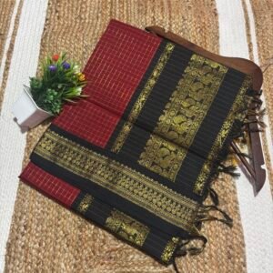 Red - Black saree
