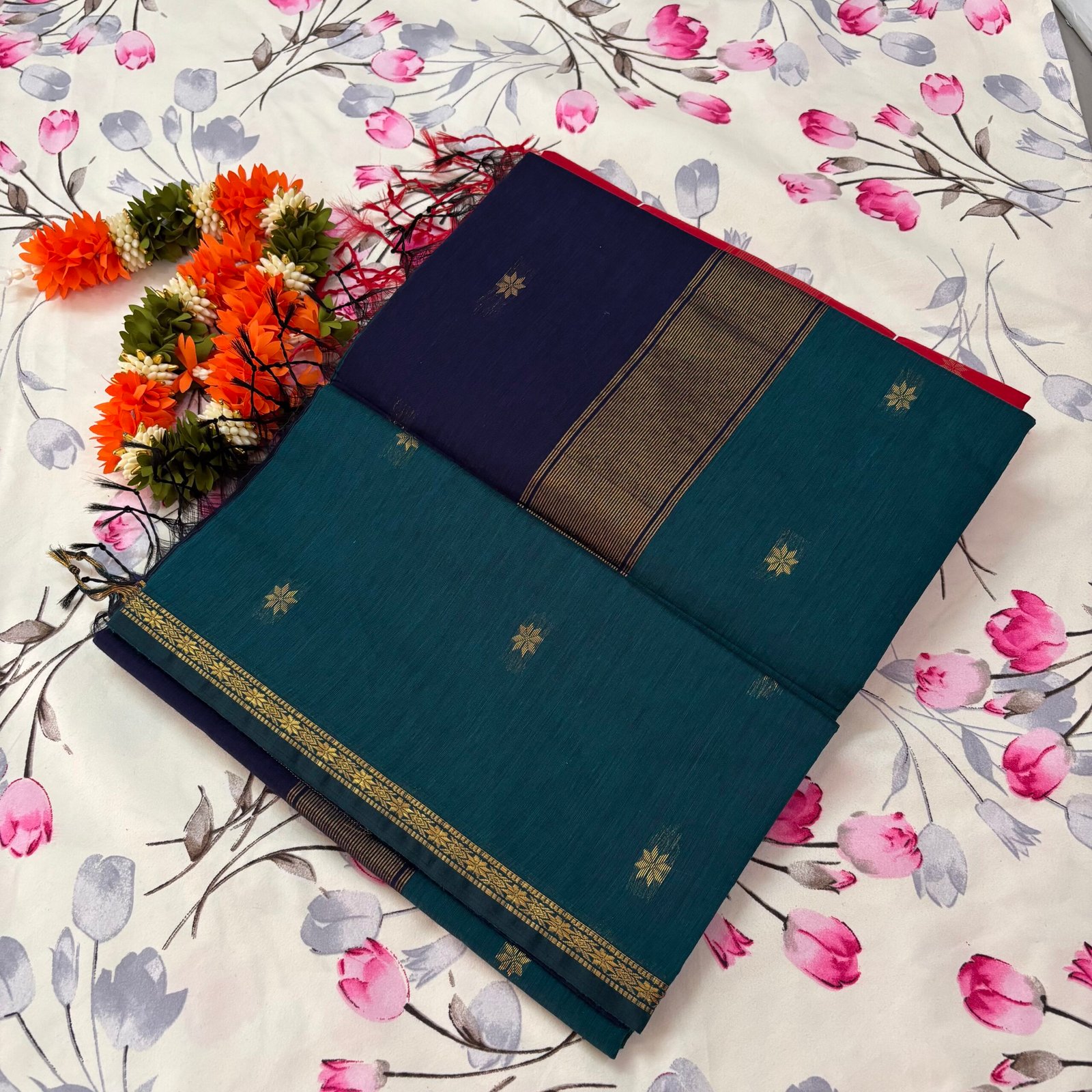 Peacock with Navy Blue