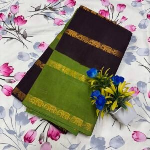 Veldhari Pattern Sungudi Saree from manufacturer - Coffee