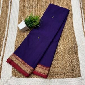 Special paper cotton saree - Violet colour - saree manufacturer