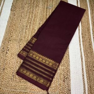 Kanchi cotton saree - Maroon