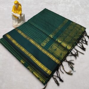 Arani Self Zari cotton saree - BGreen - from saree manufacturer